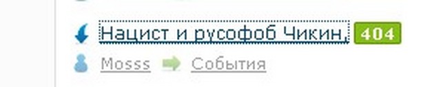 Нацист и русофоб Чикин,