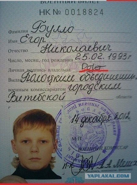 Смешные и нелепые записи в военных билетах