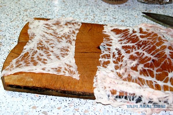 Шашлык из говяжьей печени в сальной сетке — пошаговый рецепт приготовления с фото и видео