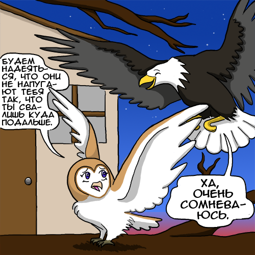 Орел и сова (из серии "гифки с предысторией")