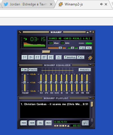 Легендарный Winamp теперь и в браузере!