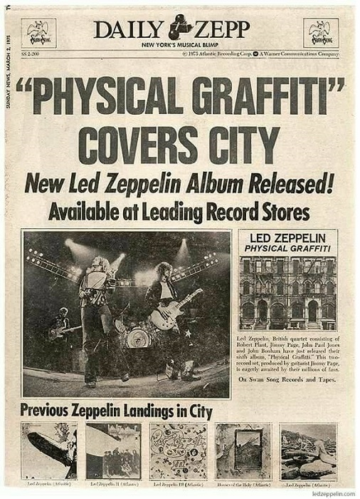 Музыка и музыканты: Led Zeppelin/"Physical Graffiti" - 50 лет