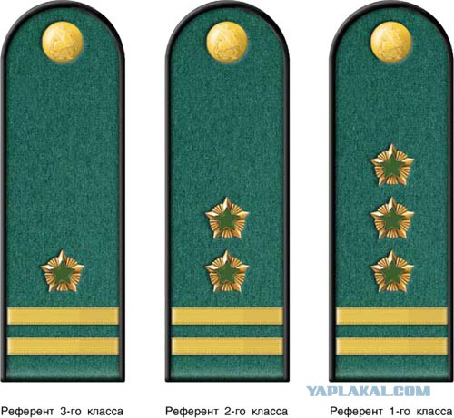 Погоны и звания судебных приставов нового образца