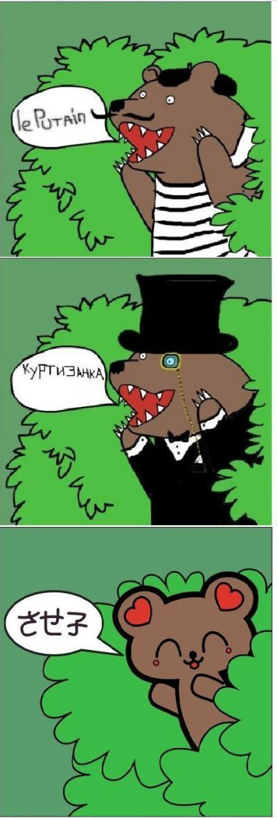 Шлюха! Медведь!