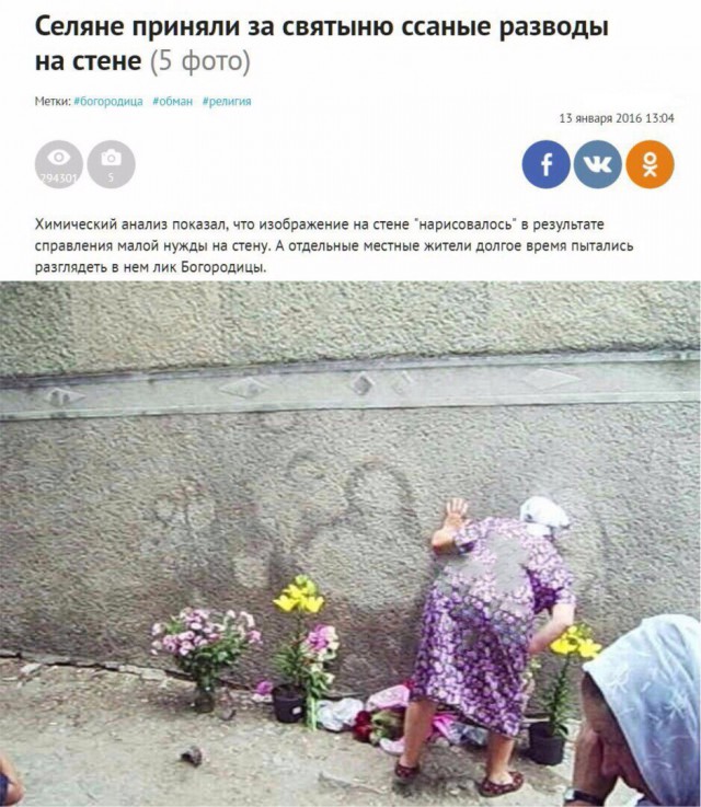 Разоблачения мироточения