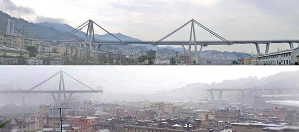 В Италии рухнул автомобильный мост, десятки людей погибли.