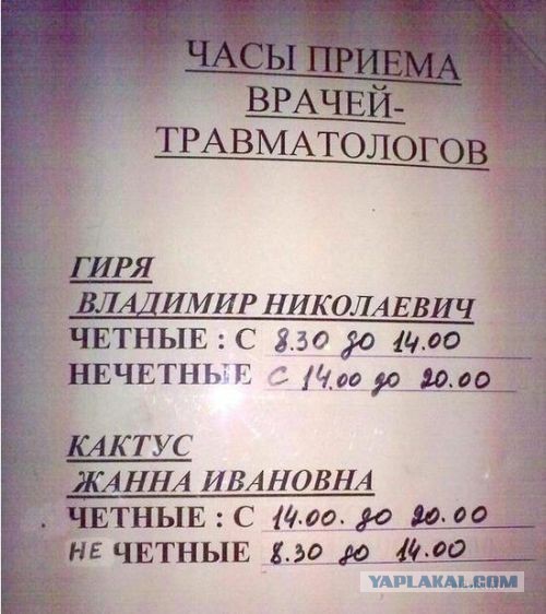 Смешная фамилия