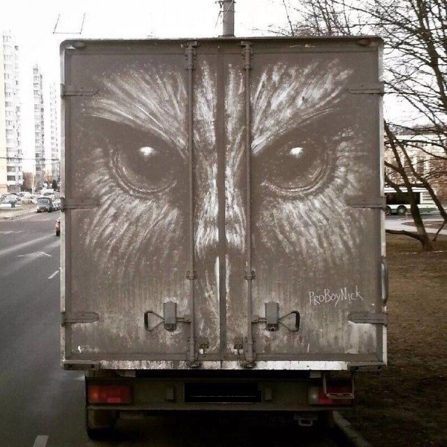 Грязь на фургонах