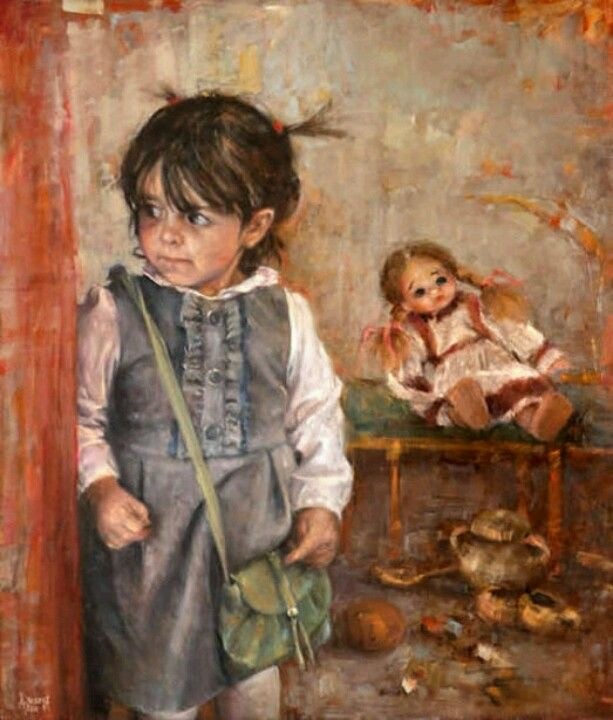Живопись. Девочки и куклы