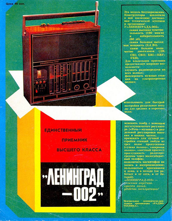 Несколько популярных советских портативных радиоприемников позднего СССР