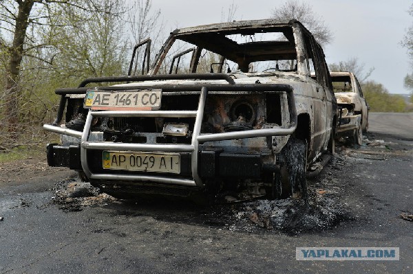 Славянск. 20 апреля. Атака блок-поста