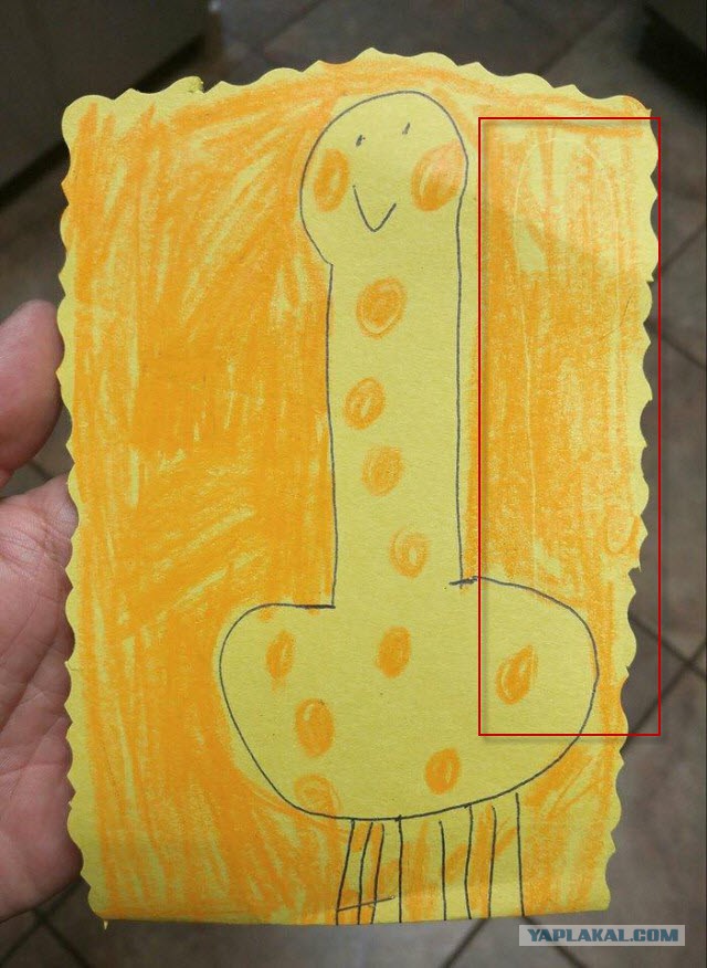 "Дочь друга нарисовала жирафа в школе..."