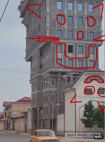 12-этажное здание в спальном районе в Самарканде