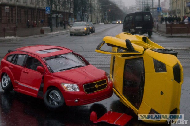 В центре Минска разбился Lamborghini Murcielago