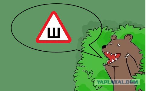 Буква Ш на заднем стекле
