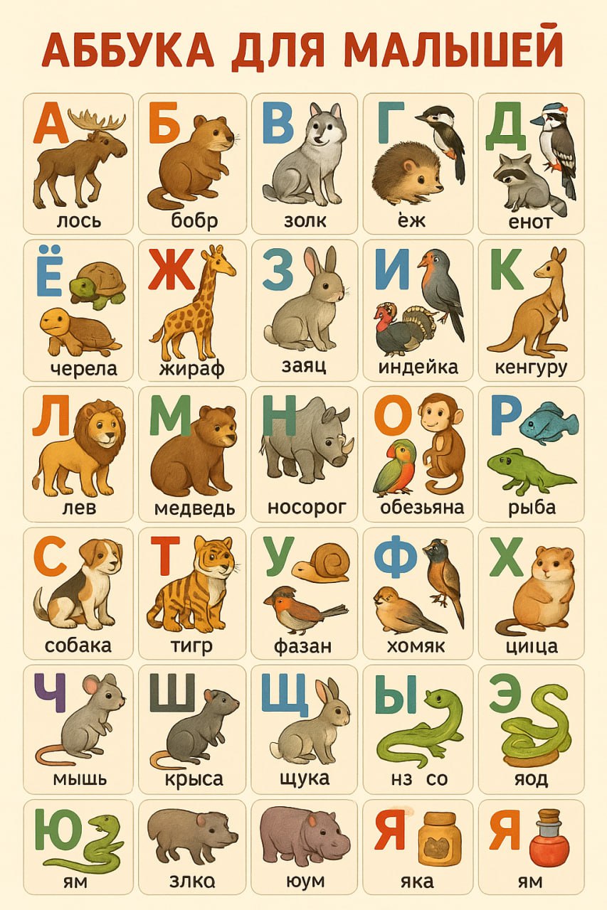 ChatGPT попросили сгенерить азбуку для малышей