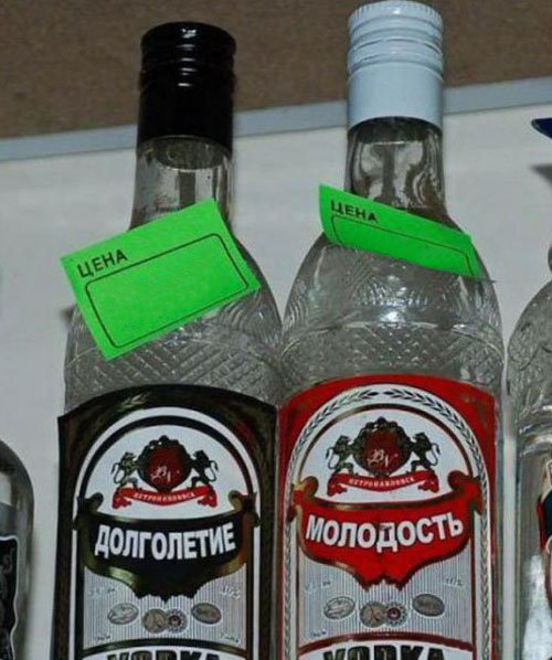 Смешные и нелепые названия водки