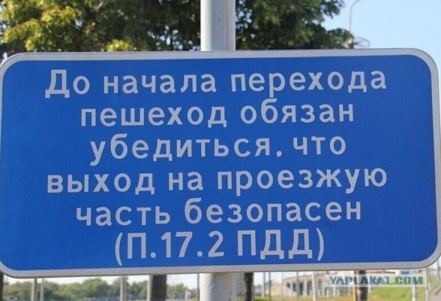 Ответ пешехода "водителелю"