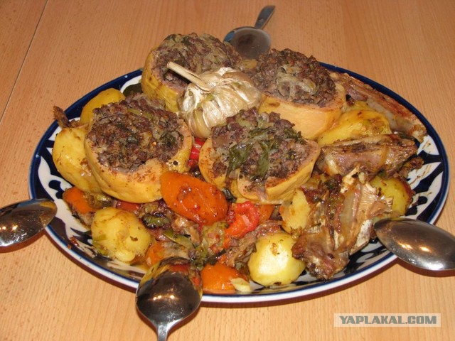 Фаршированная Айва. Узбекская кухня. Кулинария.