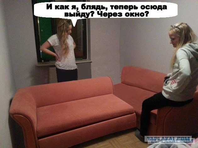 Девчонки купили новый диван....