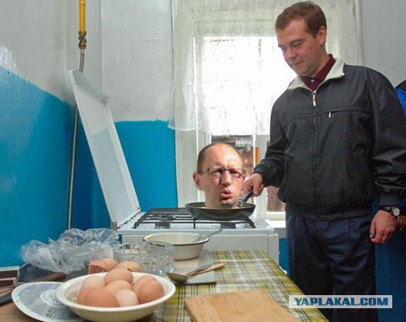Фотожаба: Медведев жарит яишницу