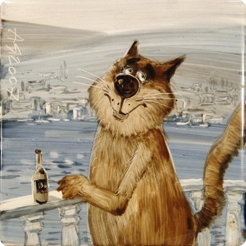 33 рисованых кота