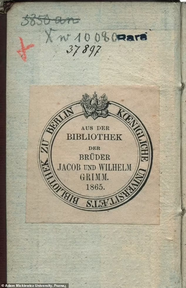 Утерянные тома братьев Гримм нашли ученые в библиотеке польского университета