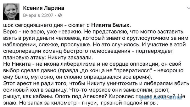 Чубайс: Никита Белых попал в беду