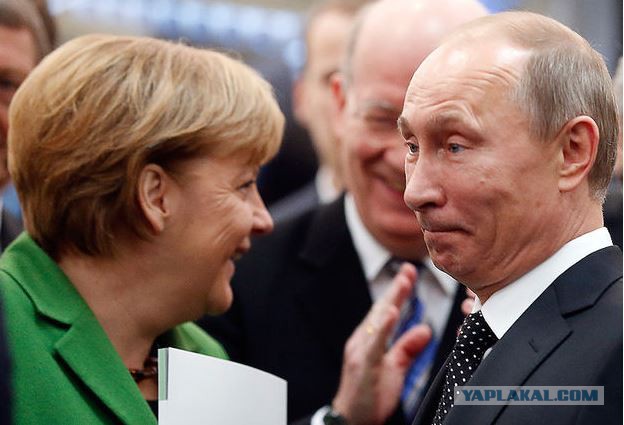 Реакция Меркель на анекдот Путина