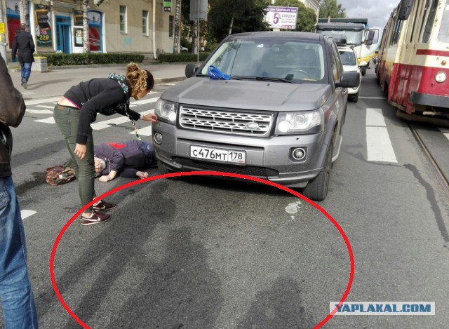 Главная забота дамы за рулем сбившей пешехода...