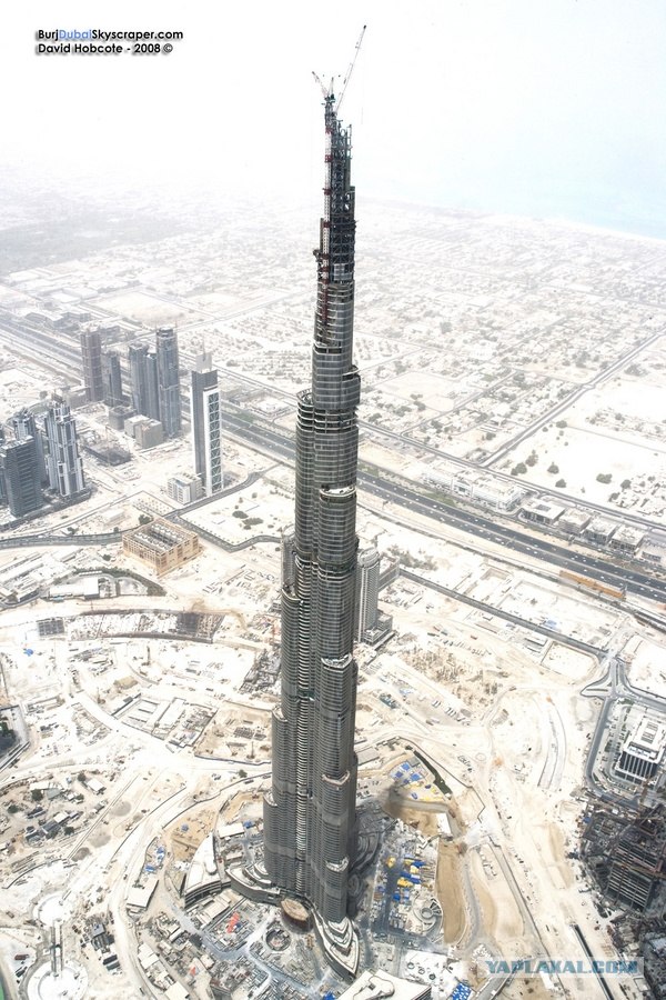 Фотографии строительства башни Burj Dubai