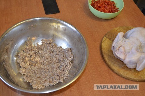 Фаршированная курица.