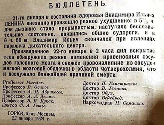 Болезнь и смерть Ленина в фотографиях