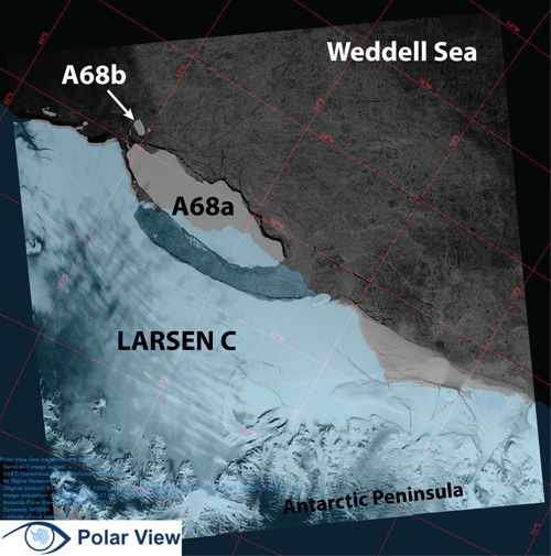 От Гренландии откололся гигантский айсберг
