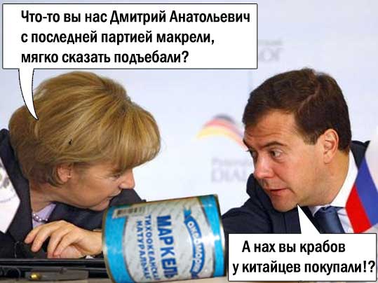 Фотожаба: Медведев и Меркель