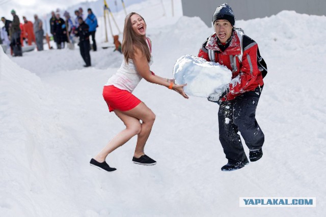 Фотожаба "Я тут вам снежку принес"