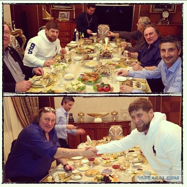 Депардье станцевал лезгинку на встрече с Кадыровым