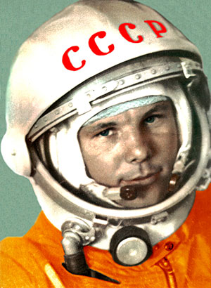 «Роскосмос» выпустил юбилейный плакат Гагарина без надписи СССР на шлеме