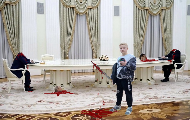 Предлагаю пофотошопить встречу Путина и Макрона