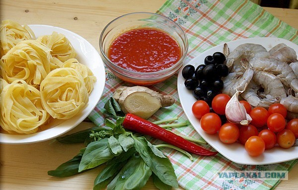 Паста с креветками