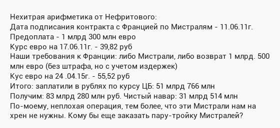 Франция выплатит России около 1,1 млрд