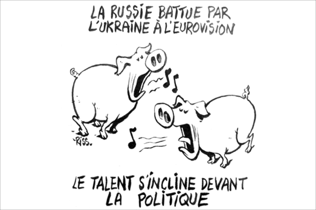 Журналисты Charlie Hebdo обнародовали оскорбительную карикатуру на Джамалу и Лазарева