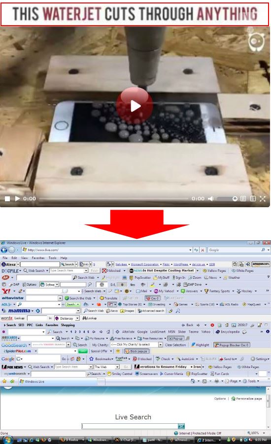 Режут водой. Всё режут...