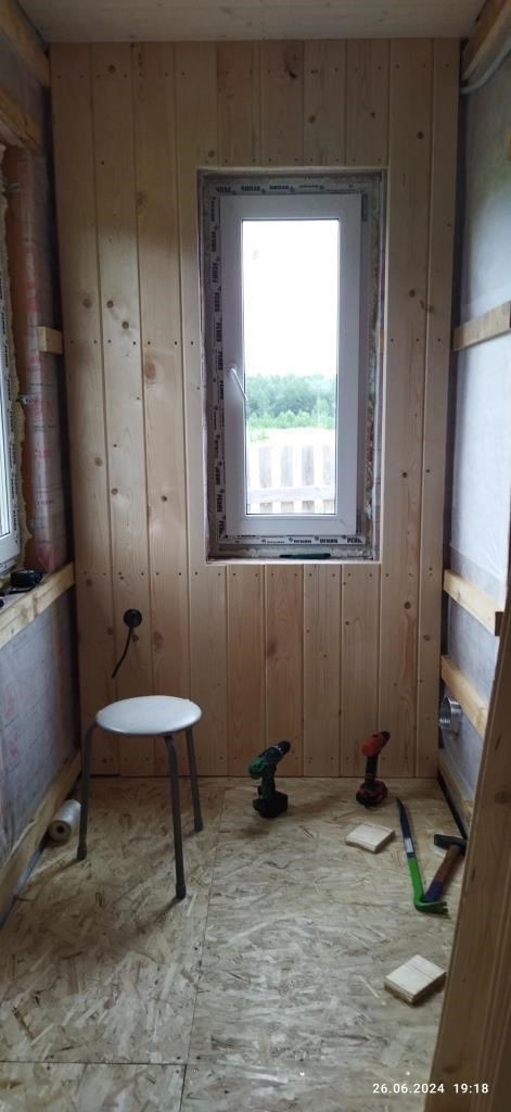 Дачный домик с баней часть 2