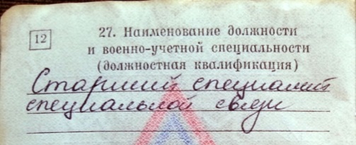 А  у кого какая ВУС?
