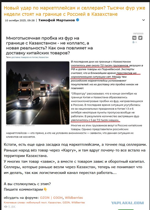 Продавцы Ozon решили больше не терпеть... И пришли в Госдуму