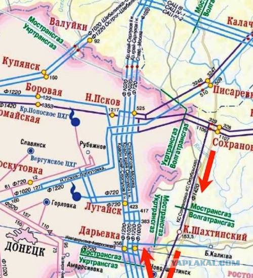 Взрыв газопровода в Луганске