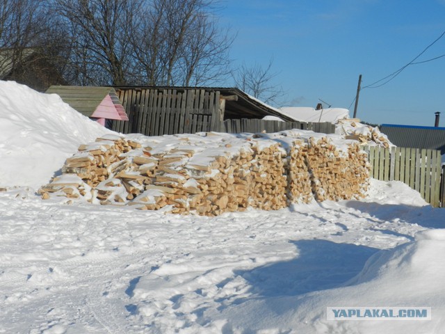 Морозное доброе утро или поленница перфекциониста