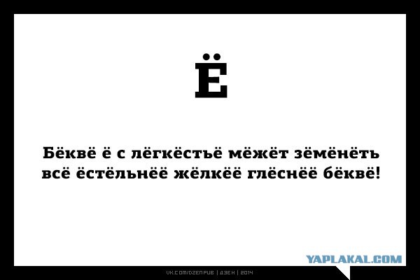Недоразумения с буквой «Ё»