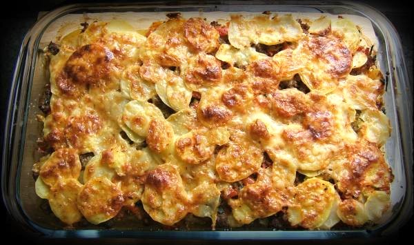 Запеканка с фаршем и овощами